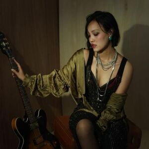 01514 Current Air Ruched Satin Zip Bomber Jacket Green size XS bohemian moto